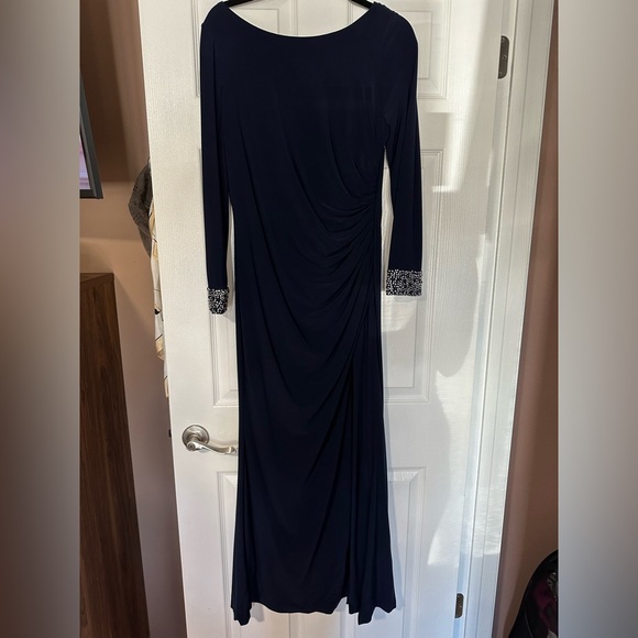 Vince Camuto Embellished Draped Back Dress - Picture 2 of 5